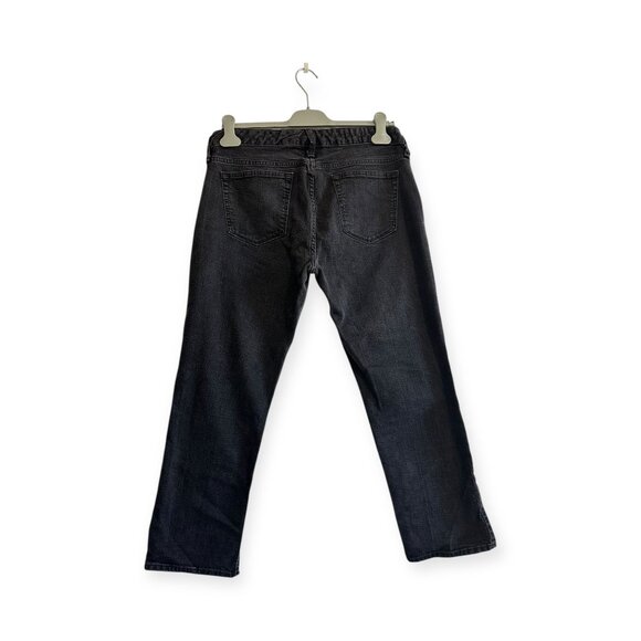 Gap Real Straight Black Petite Jeans 32R Mid-Rise Stretch Denim Classic Fit Wome - Picture 2 of 13